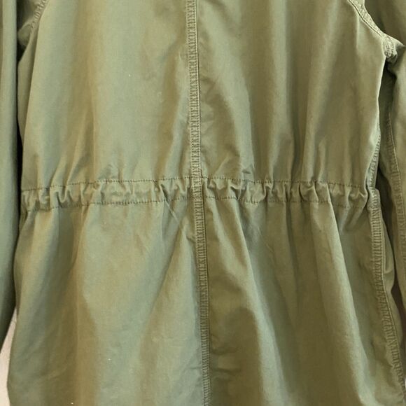 Gap Womens M Double Breasted‎ Military Style Collared Army Green Snap Jacket - Picture 11 of 12